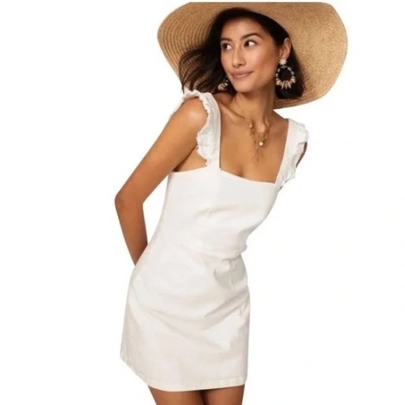 Show Me Your MuMu Dresses & Skirts - SHOW ME YOUR MUMU RUTHIE RUFFLE DRESS PEARLY WHITE MDMO-356 PW21